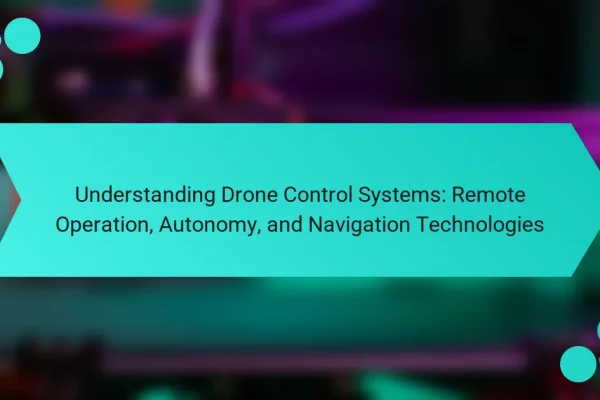 Understanding Drone Control Systems: Remote Operation, Autonomy, and Navigation Technologies