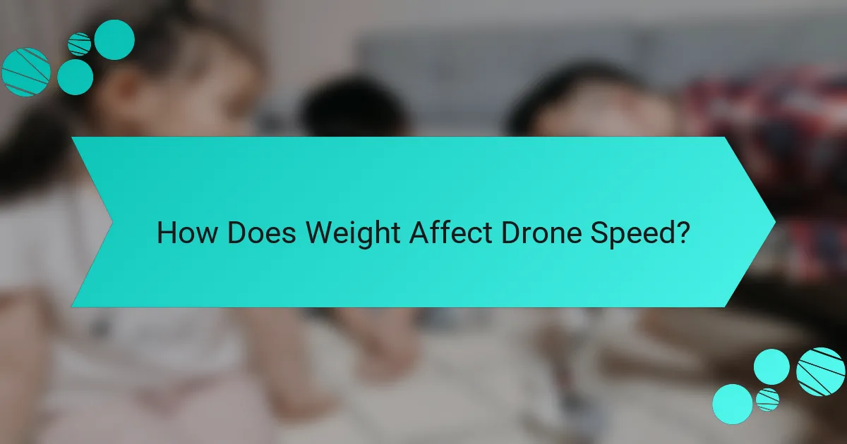 How Does Weight Affect Drone Speed?