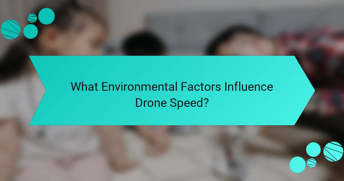 What Environmental Factors Influence Drone Speed?