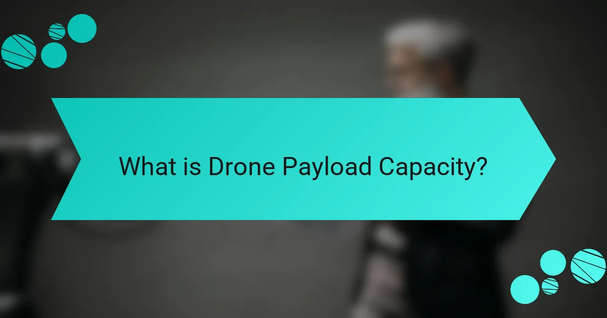 What is Drone Payload Capacity?
