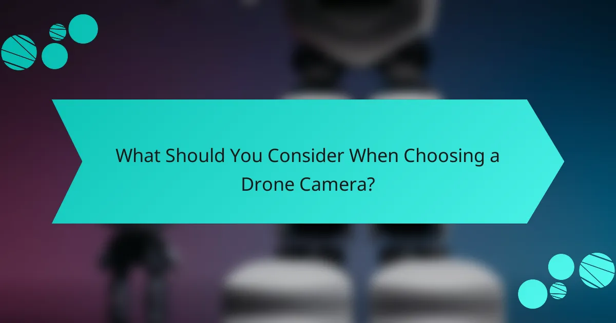 What Should You Consider When Choosing a Drone Camera?